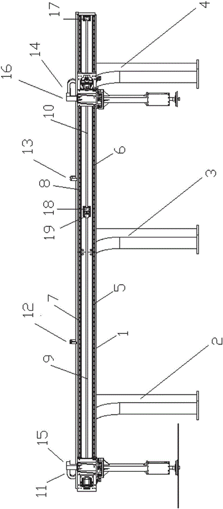 Glass loading and unloading device and control method thereof