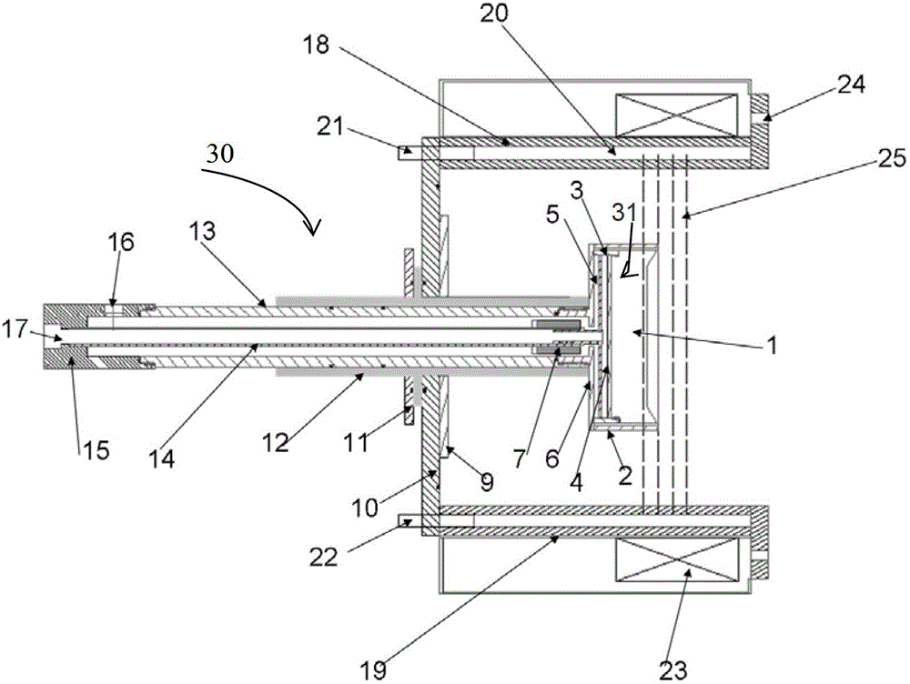 Multi-structure coupling magnetic field adaptability type rotating arc ion plating device