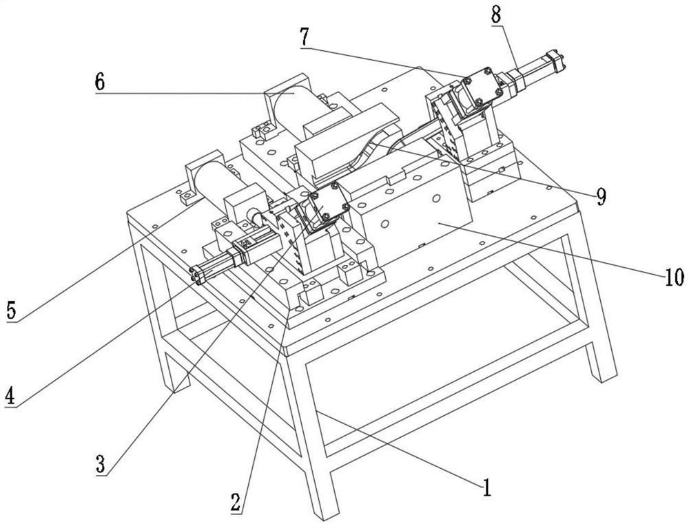 Push bending equipment suitable for hollow profile bending and push bending method of push bending equipment