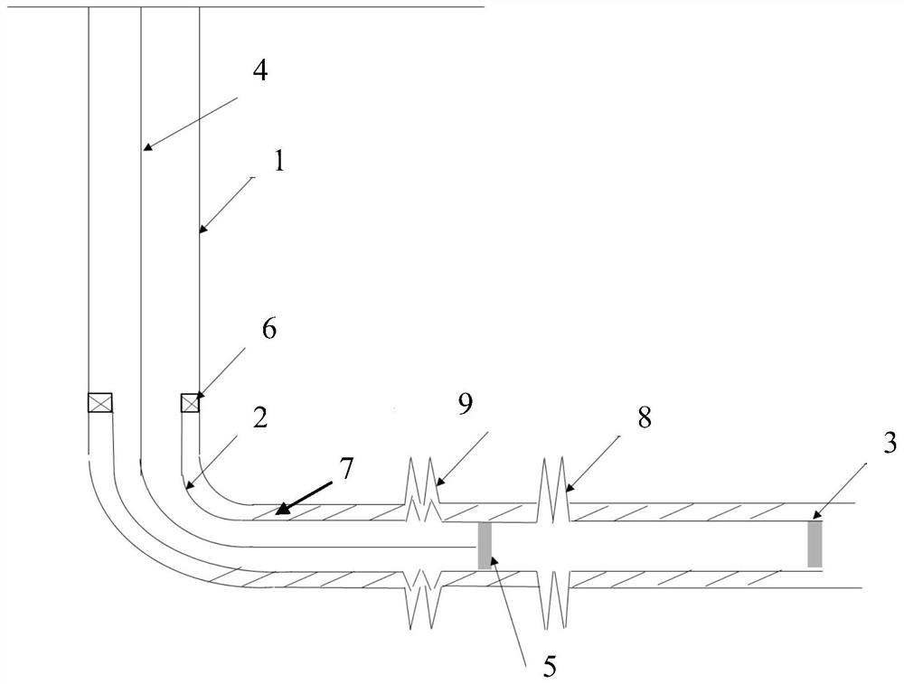 Well completion device and method for horizontal well re-fracturing