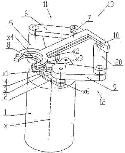 Planar articulated robot arm mechanism