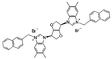 Isomannitol-bisbenzimidazole salt compound and preparation method thereof