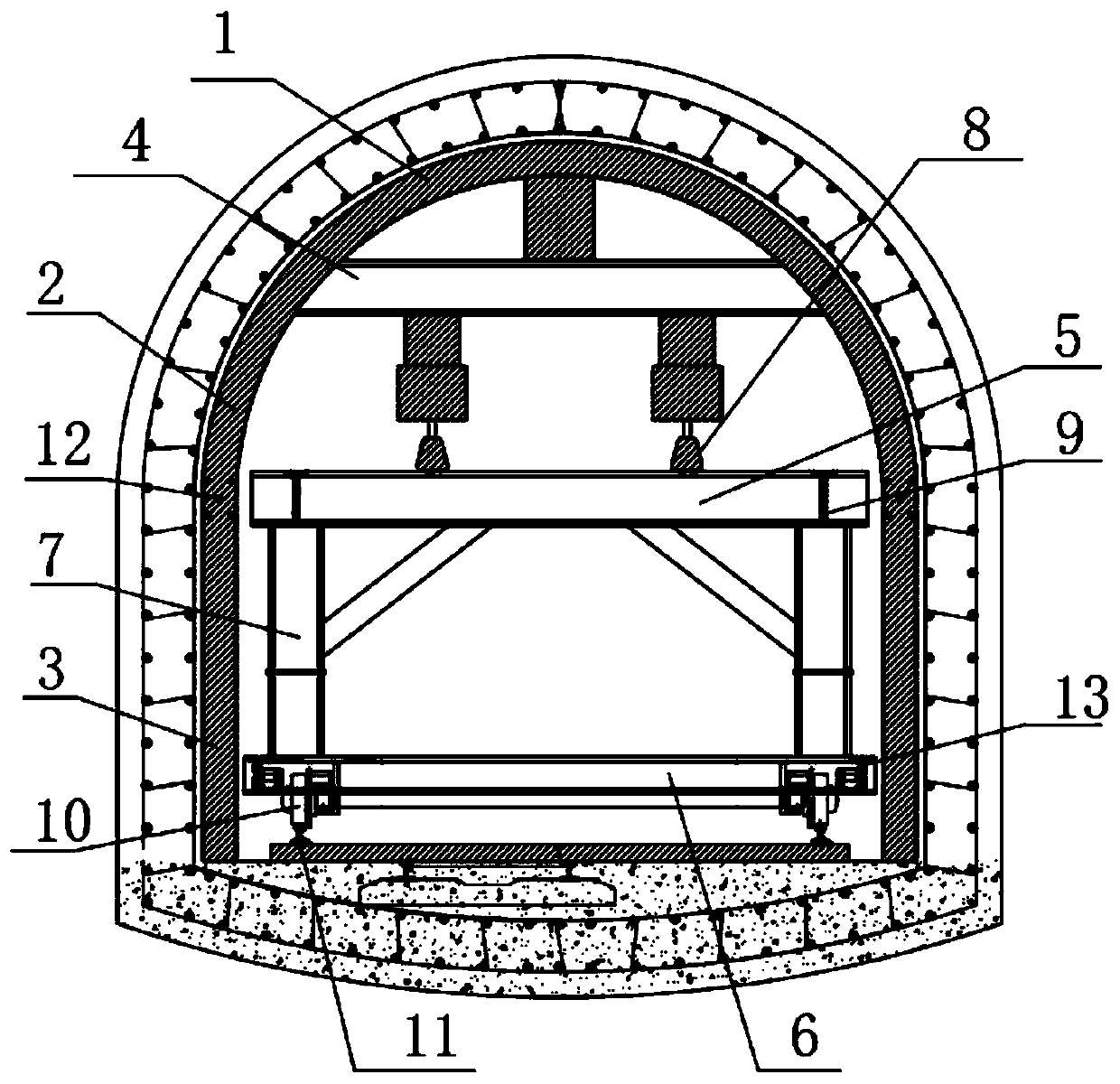 Rapid masonry-lining roadway forming device