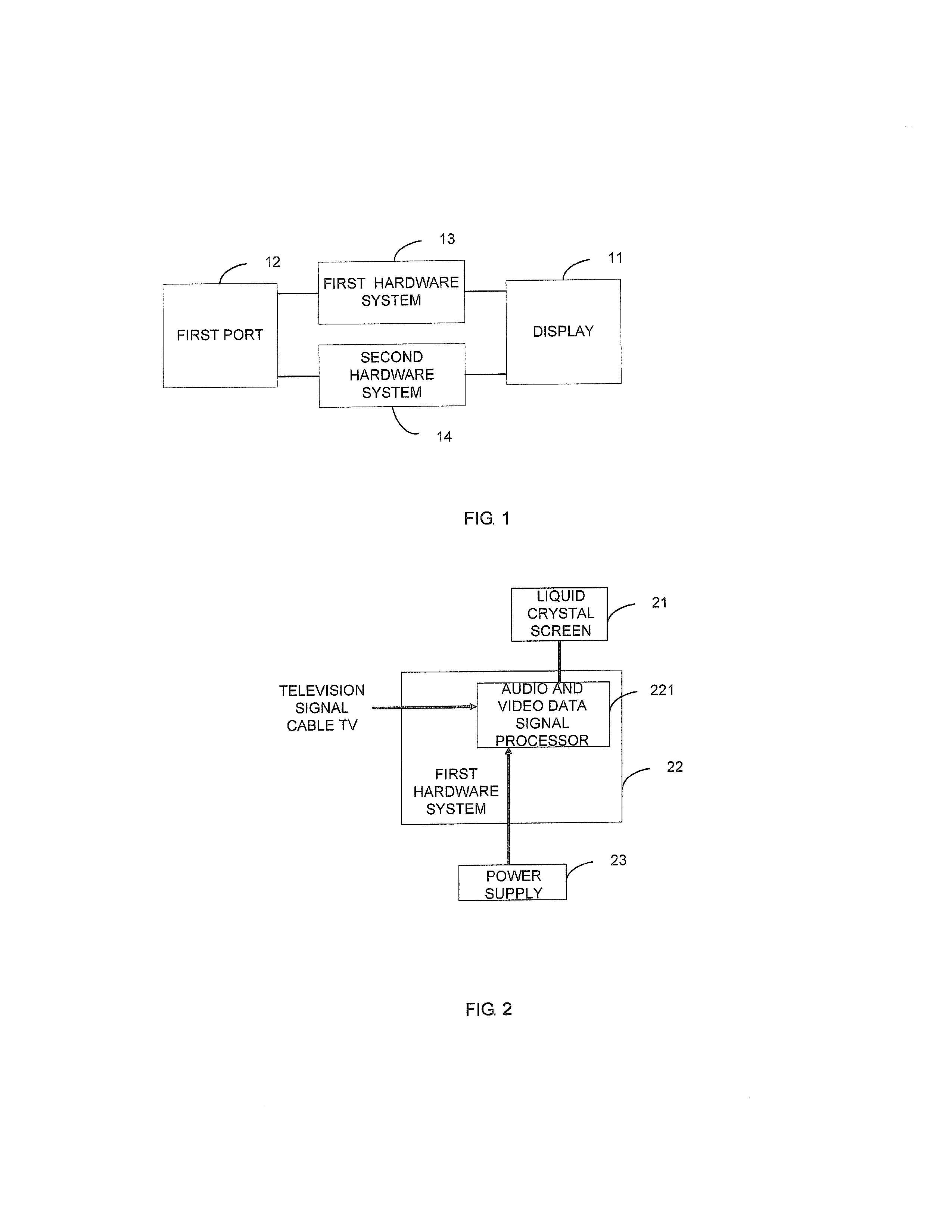 Terminals having a television function and display methods