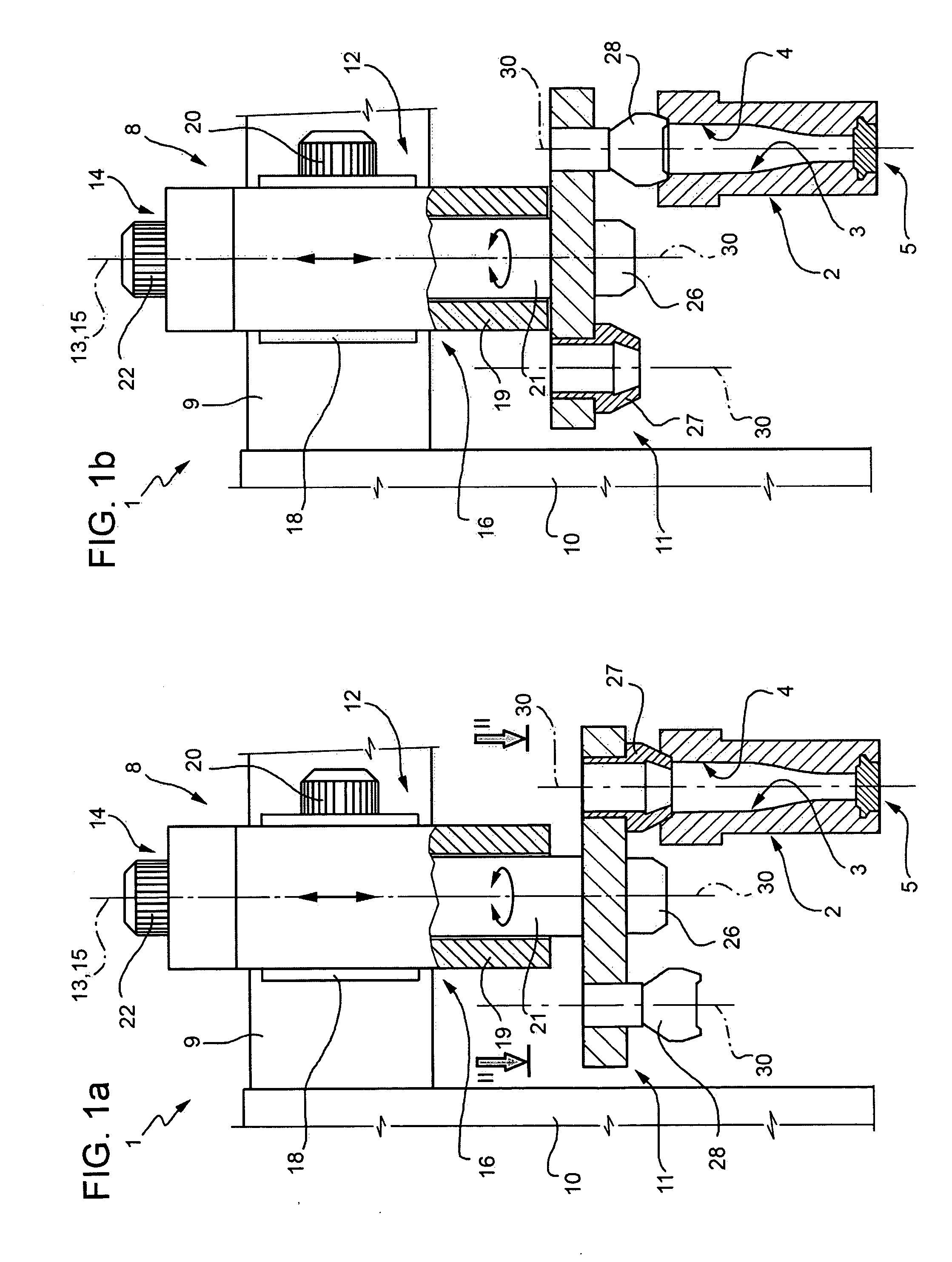 Multifunctional group for a glass items forming machine