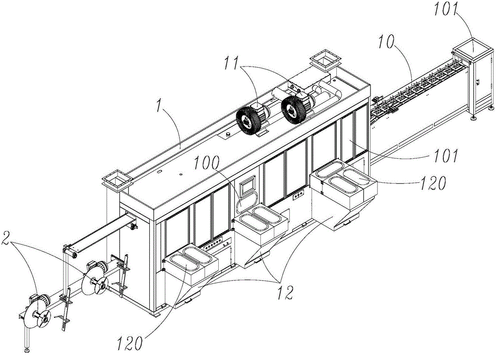 Medium-large-density battery piece wrapping machine