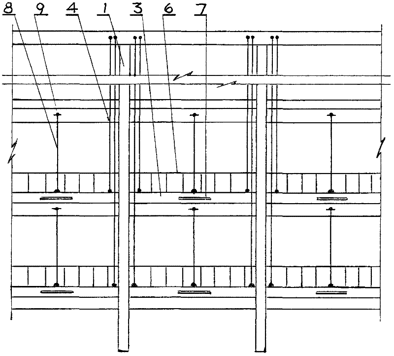 Goods shelf with lower goods plate capable of moving out by a swinging way