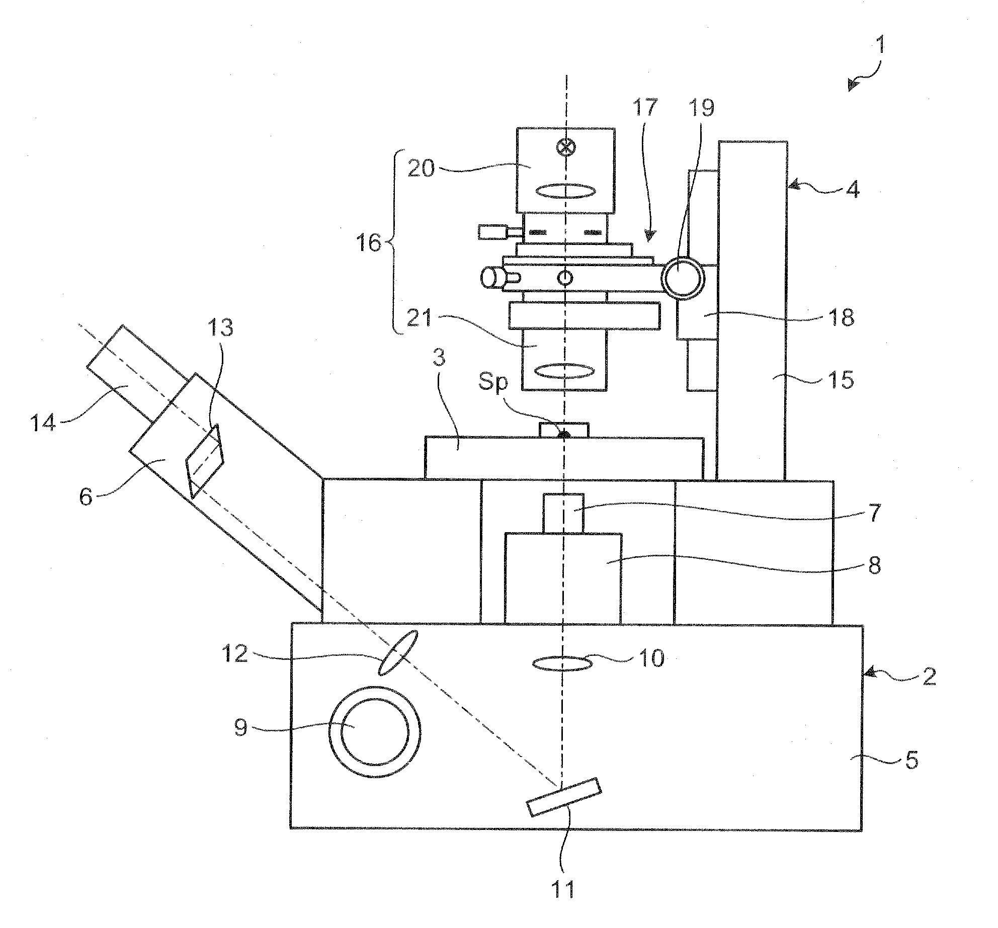 Illuminating unit and inverted microscope