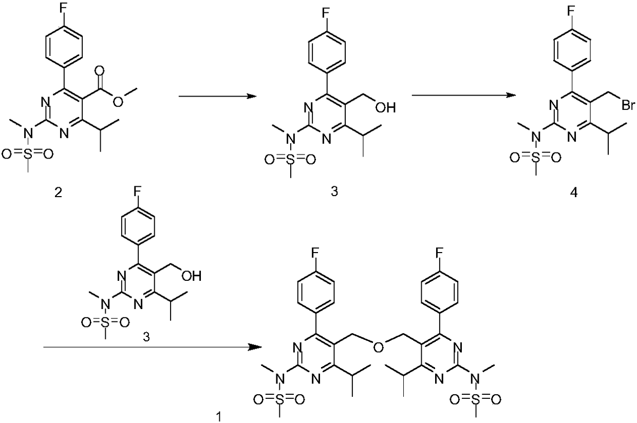 Method for synthesizing rosuvastatin calcium intermediate impurity