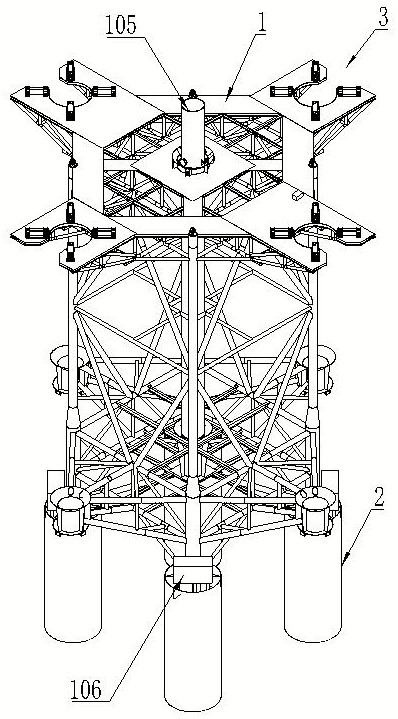 Pile stabilizing platform mounting process