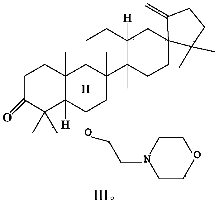 Cleistanone O-(morpholinyl)ethyl derivative and preparation method and application thereof