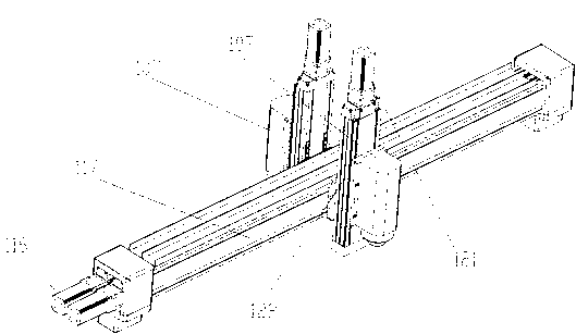 Numerical control milling and drilling device for roof of train