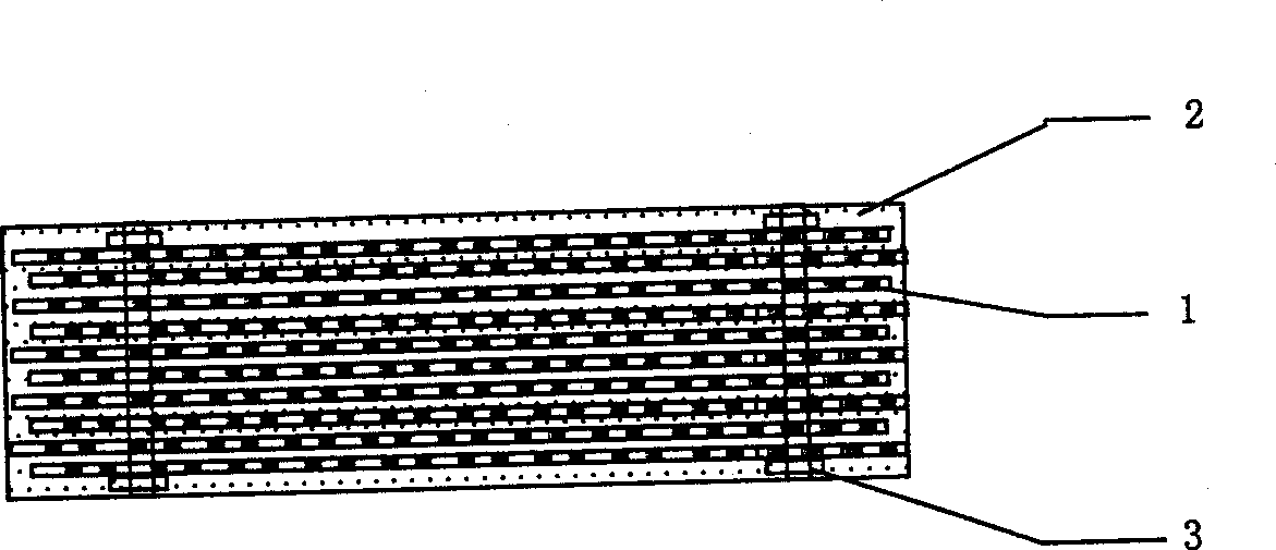 Composite lining with metal wire screen in nanometer structure and its production process