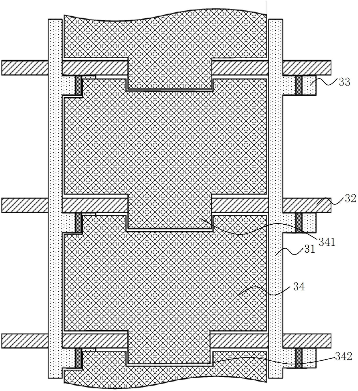 Pixel structure and corresponding liquid crystal display device