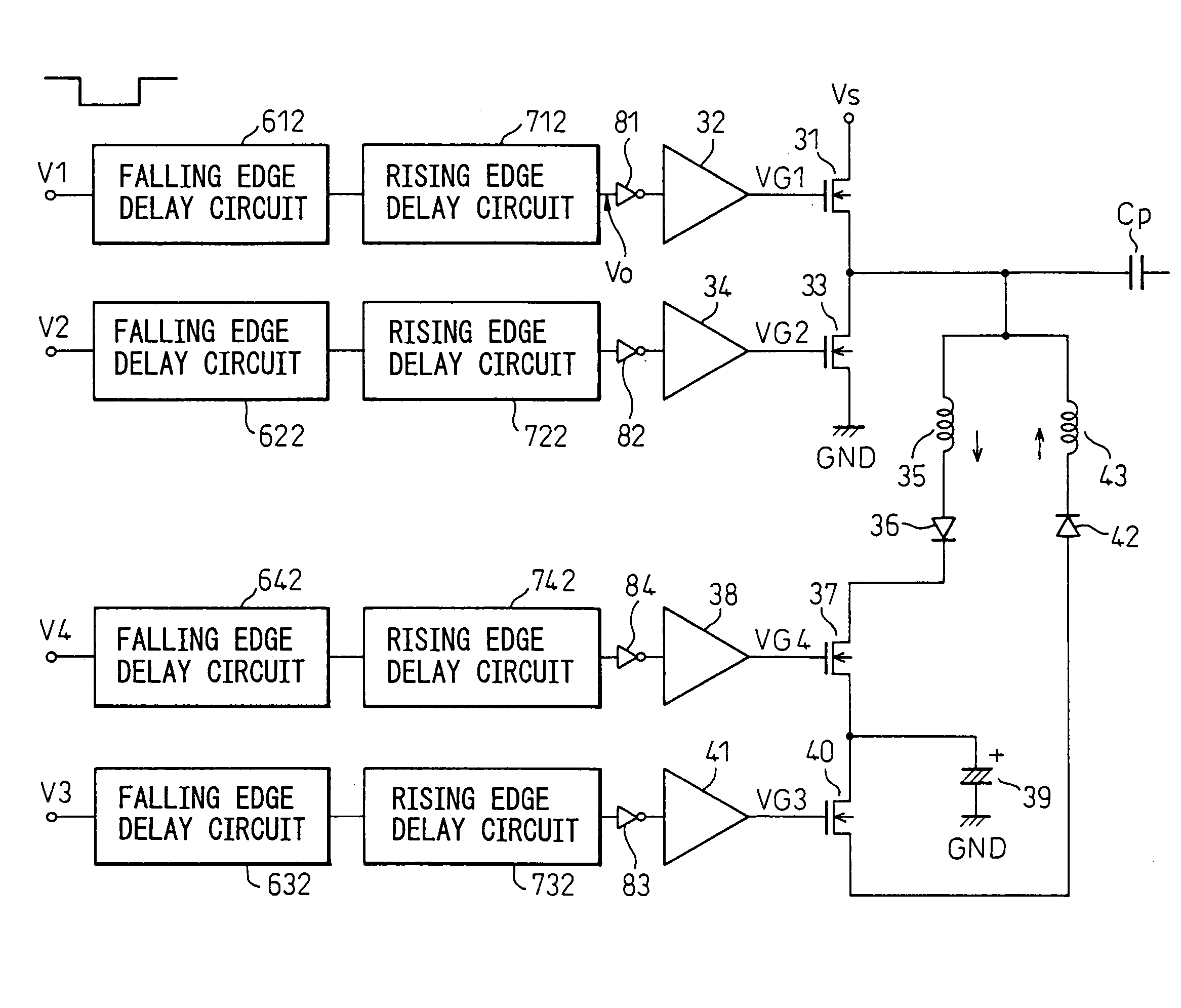 Capacitive load driving circuit driving capacitive loads such as pixels in plasma display panels and plasma display apparatus having the capacitive load driving circuit