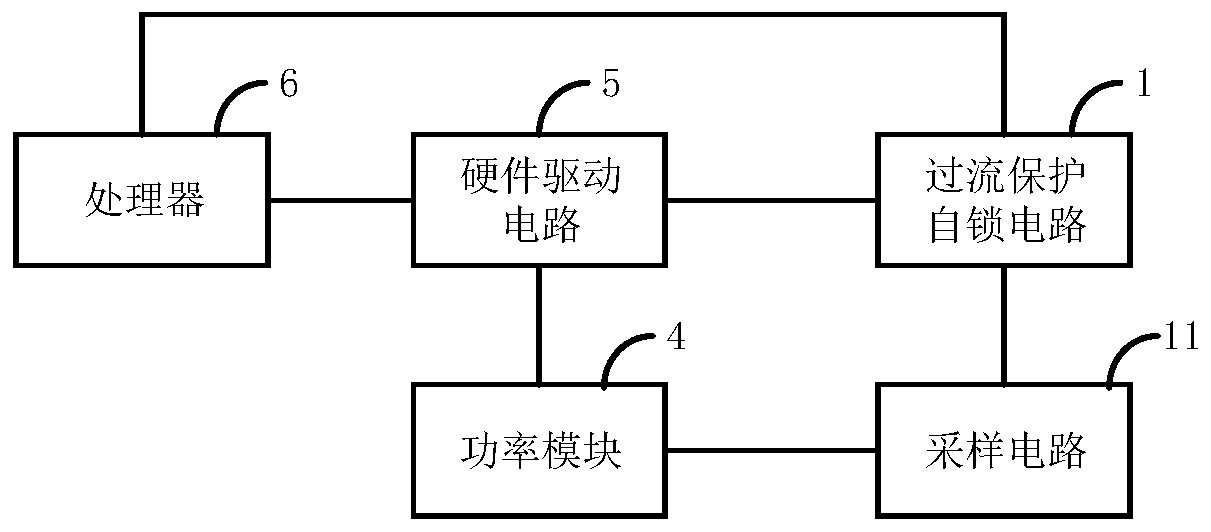 An overcurrent protection self-locking circuit and an air conditioner