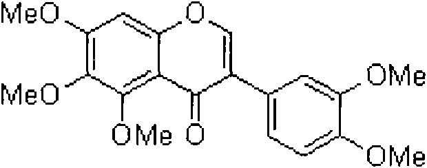 Preparation method of COMT inhibitor 5, 6, 7, 3', 4'-pentamethoxyl isoflavone