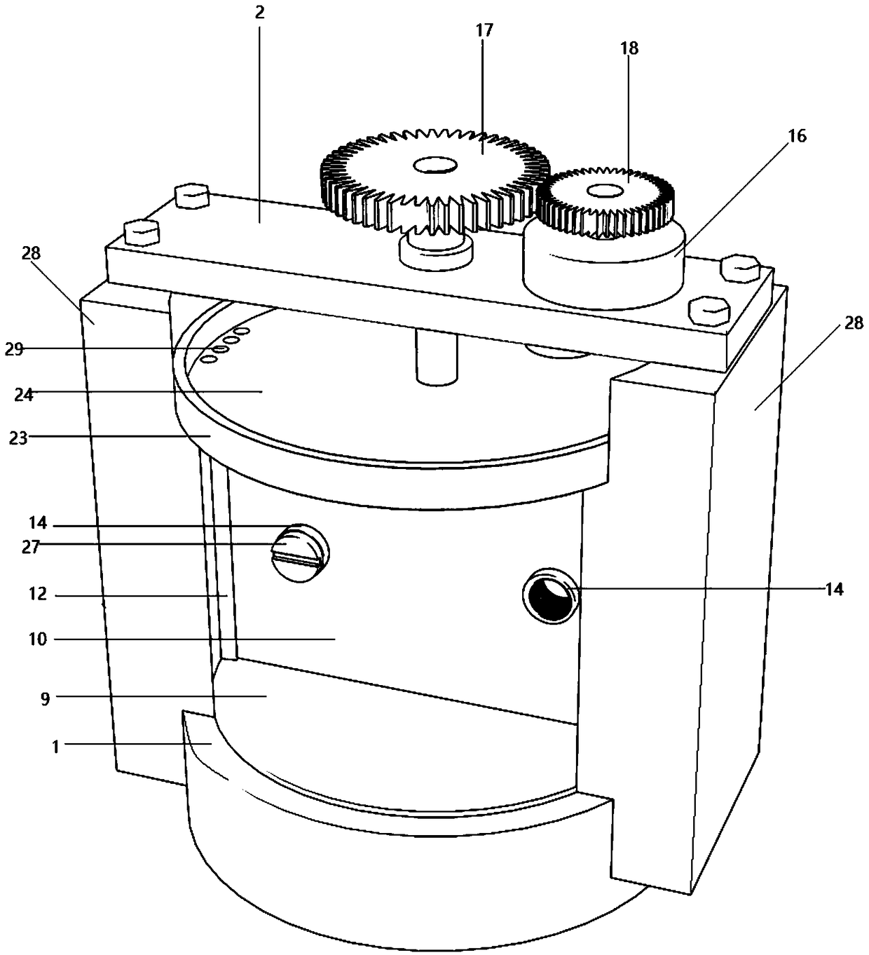 Opening and closing device of sluice gate