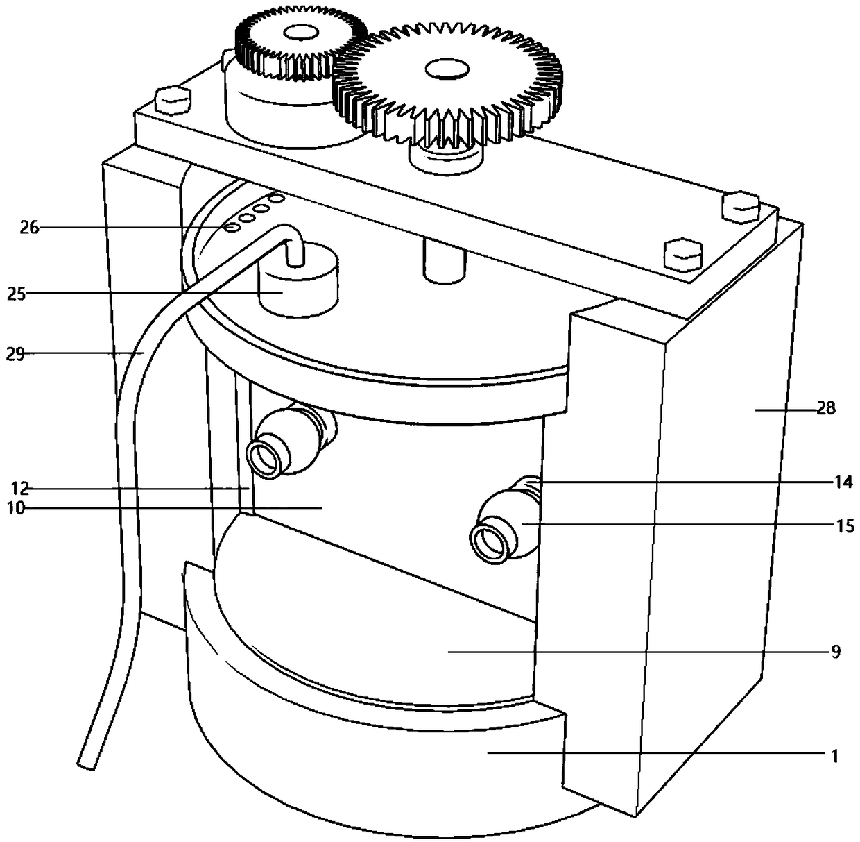 Opening and closing device of sluice gate