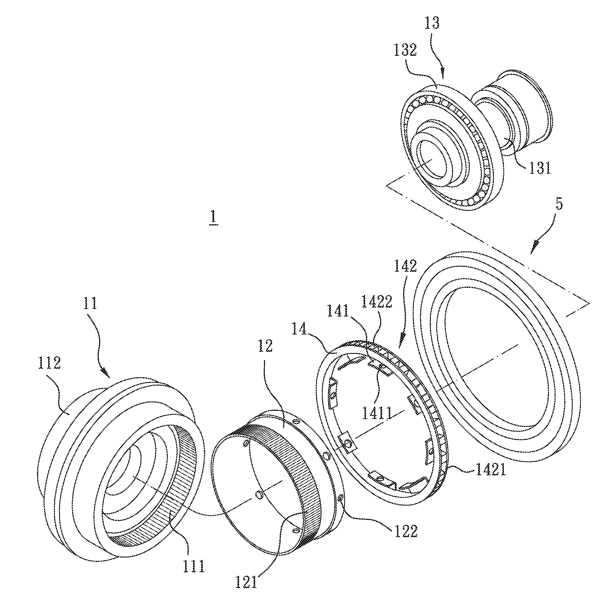 Harmonic reducer with clutch function