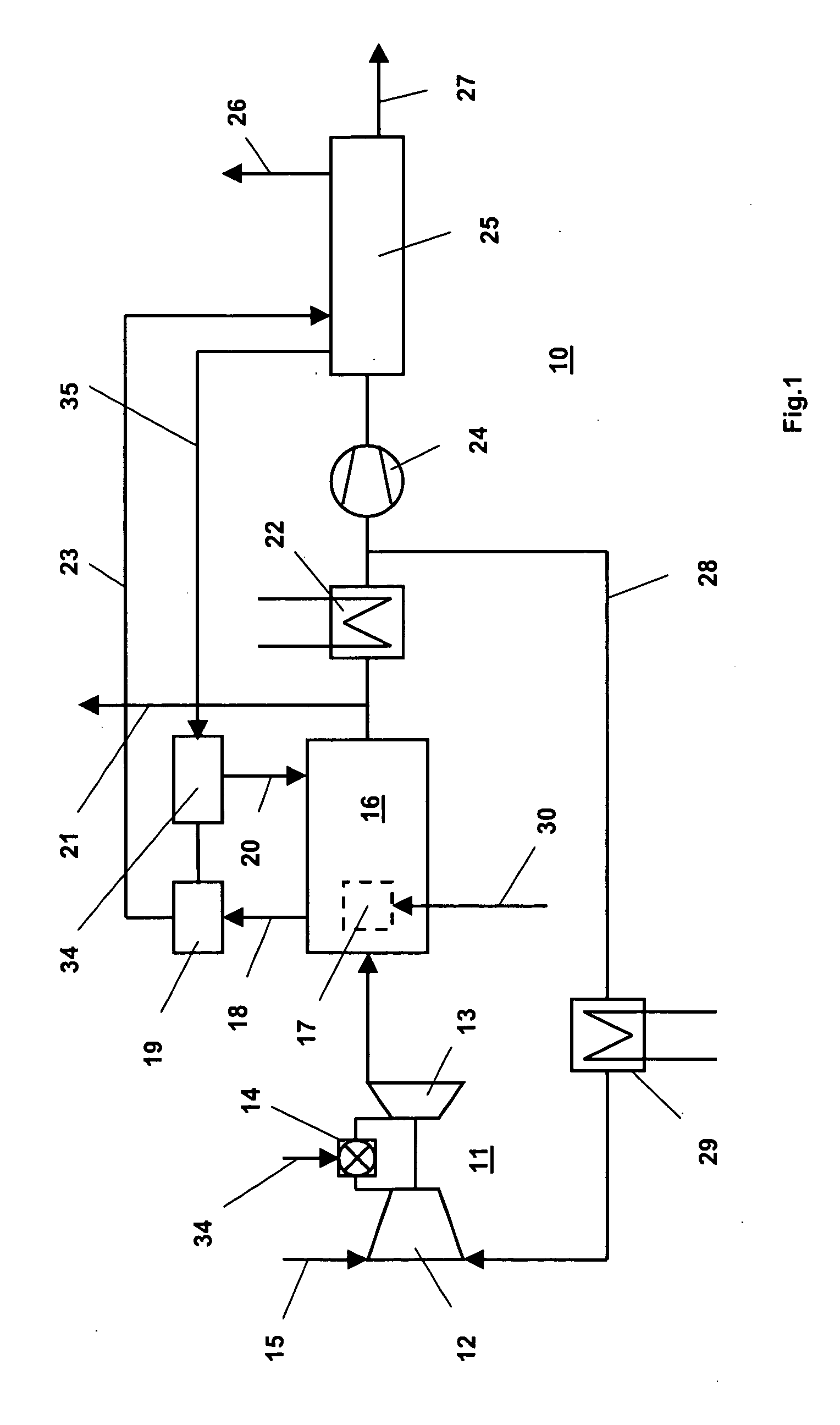 Combined-cycle power plant with exhaust gas recycling and co2 separation, and method for operating a combined cycle power plant