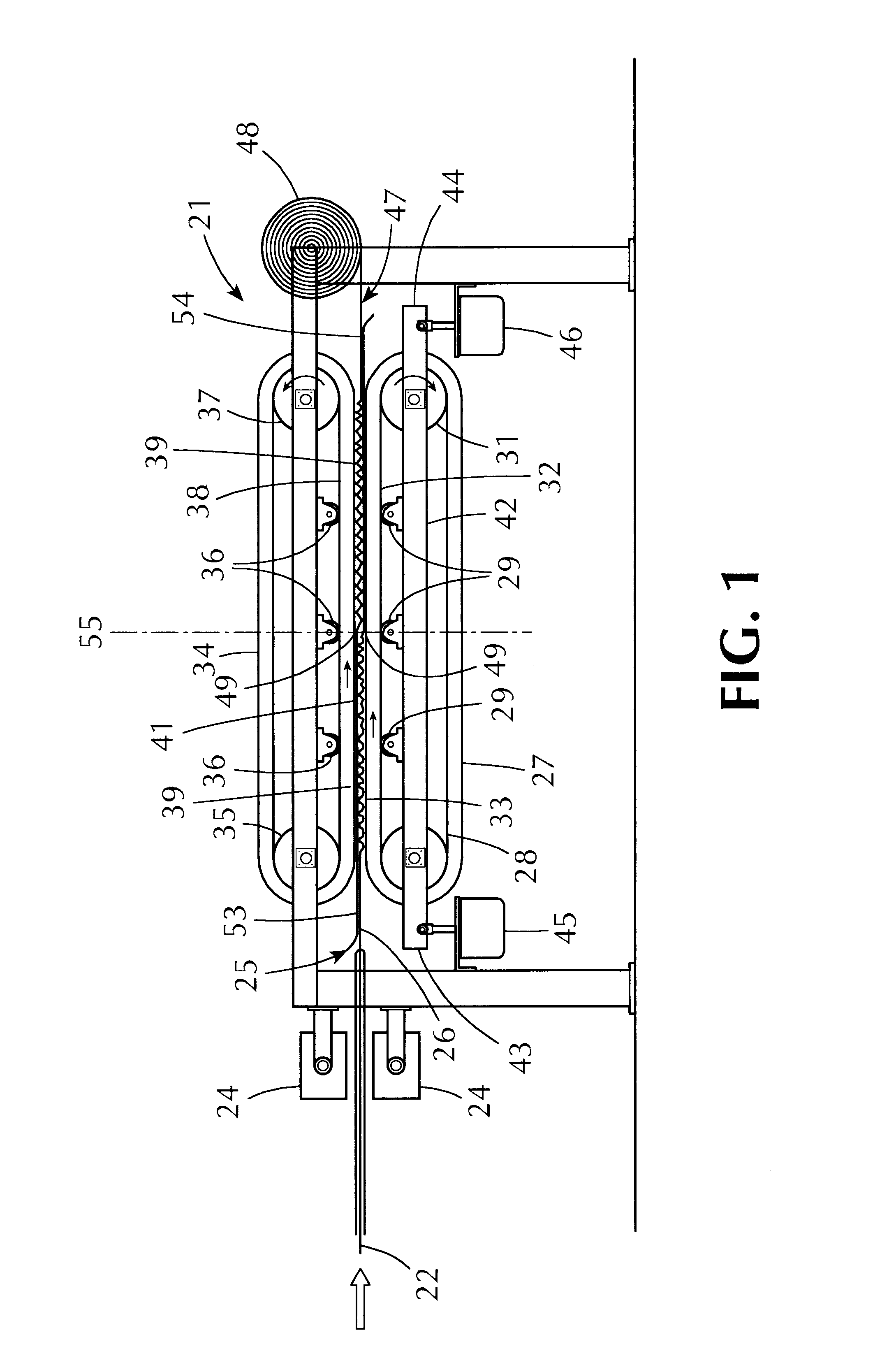 Dual-slip compressive shrink-proofing apparatus for fabric and related method