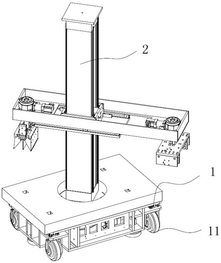 Wall-building robot with telescopic arm and wall-building method thereof