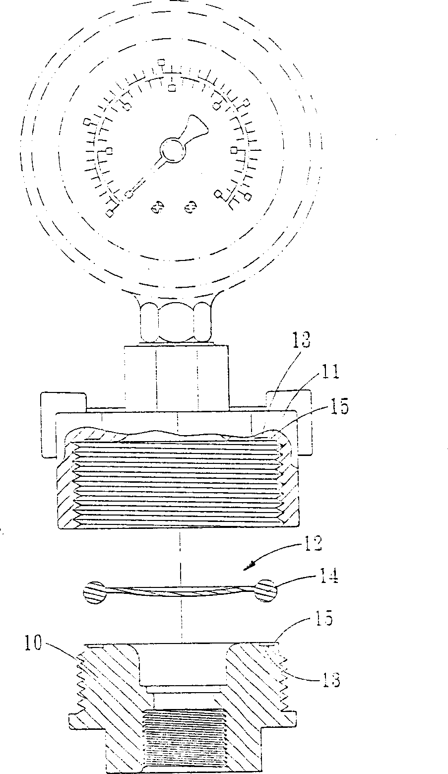 Diaphragm combination structure for pressure gauge