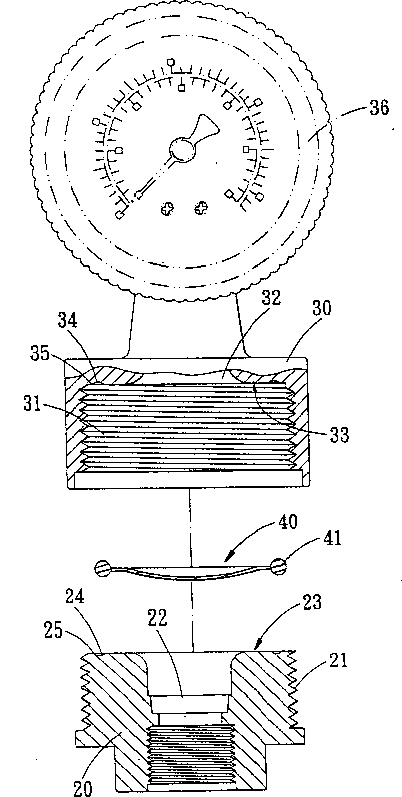 Diaphragm combination structure for pressure gauge