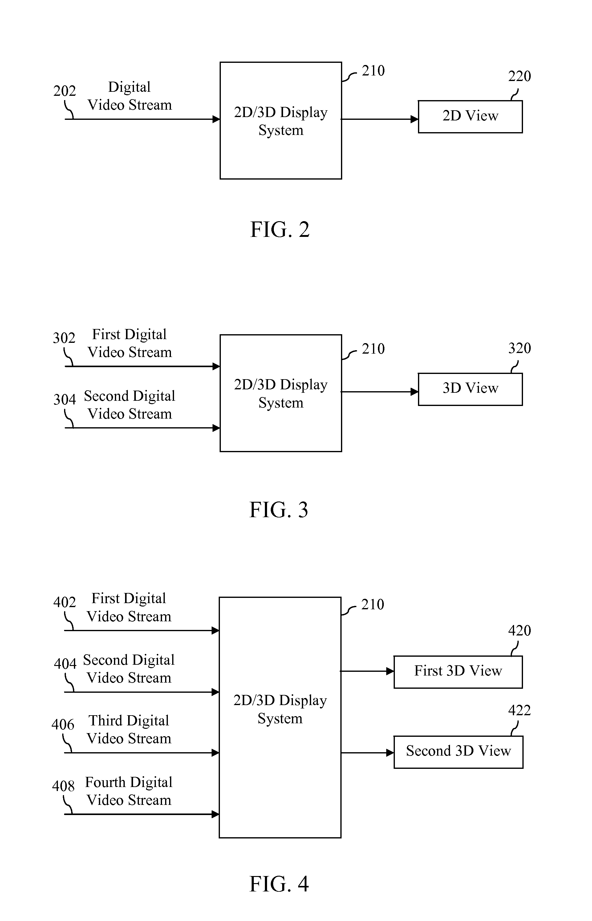 Hierarchical video compression supporting selective delivery of two-dimensional and three-dimensional video content