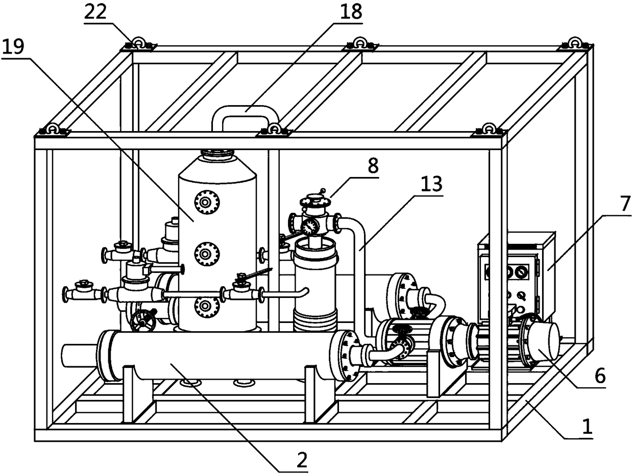 Skid-mounted type heat energy circulation combination device