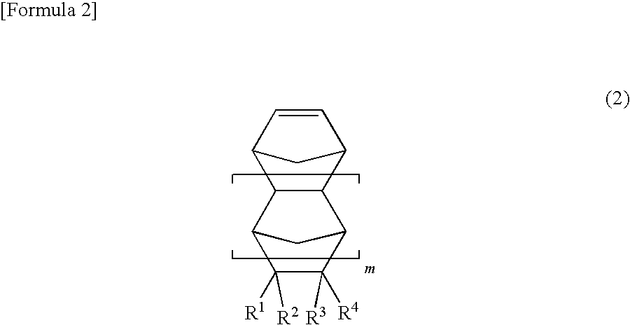 Stretched film of addition polymer consisting of norbornene compound, process for producing the same and use thereof