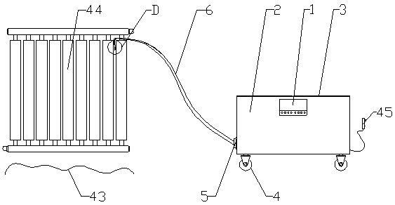 Household heating radiator dust removal and cleaning device