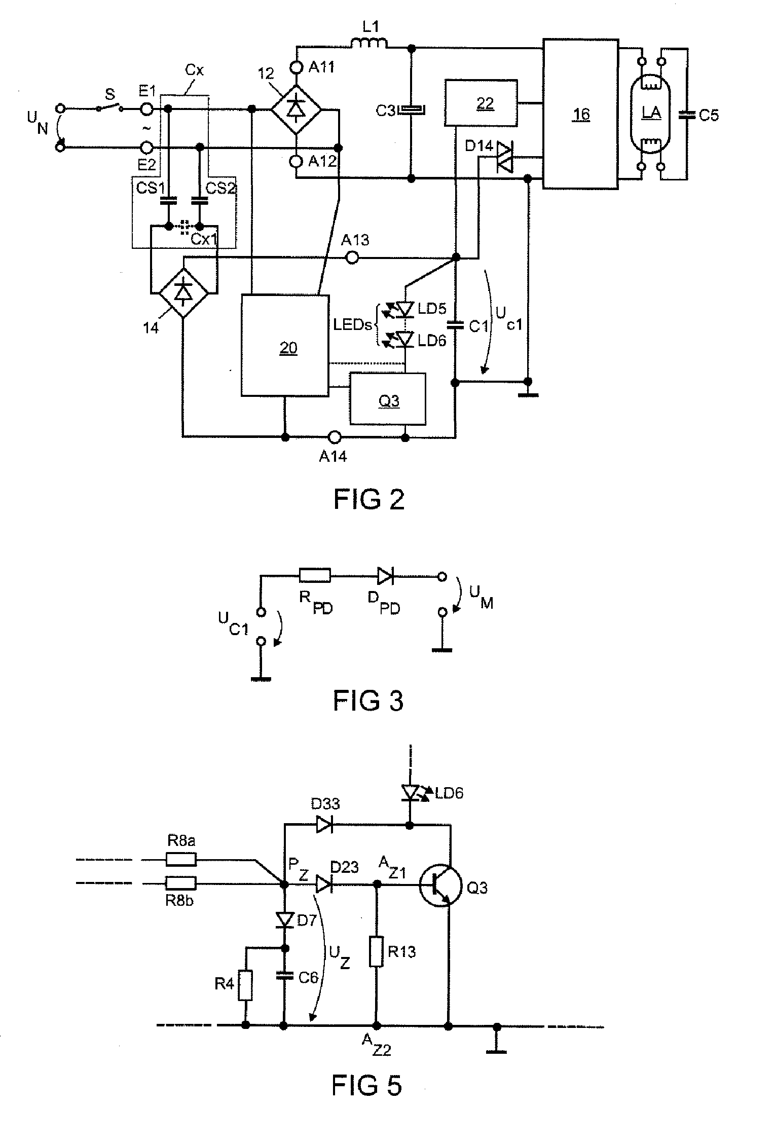 Circuit arrangement and method for operating at least one LED and at least one fluorescent lamp