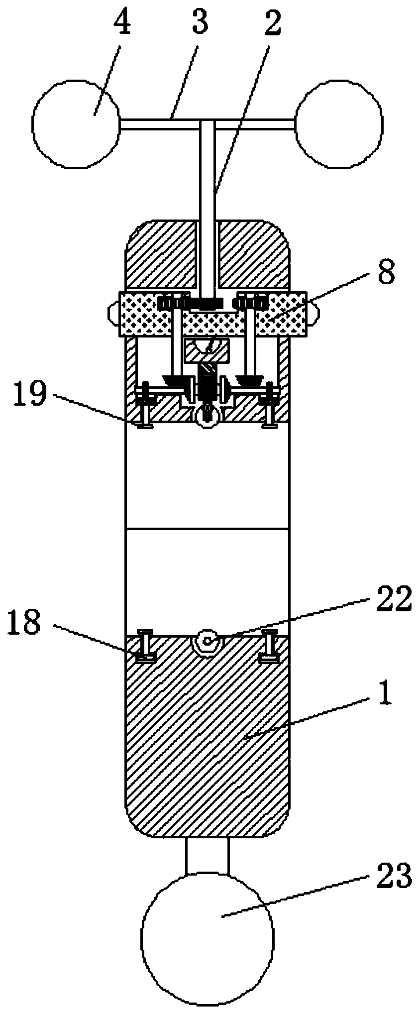 Self-moving type cable deicing device utilizing wind power transmission