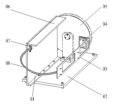 Planar-unfolding antenna cable high/low-temperature torque testing device and testing method