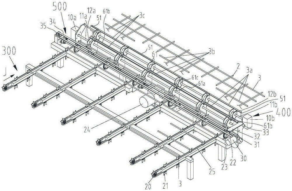 Trepanned transverse bar positioning device for welding trepanned steel bar mesh on mesh welding machine