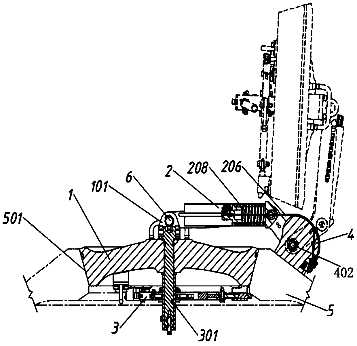 Hatch cover opening and closing mechanism of deep sea manned submersible
