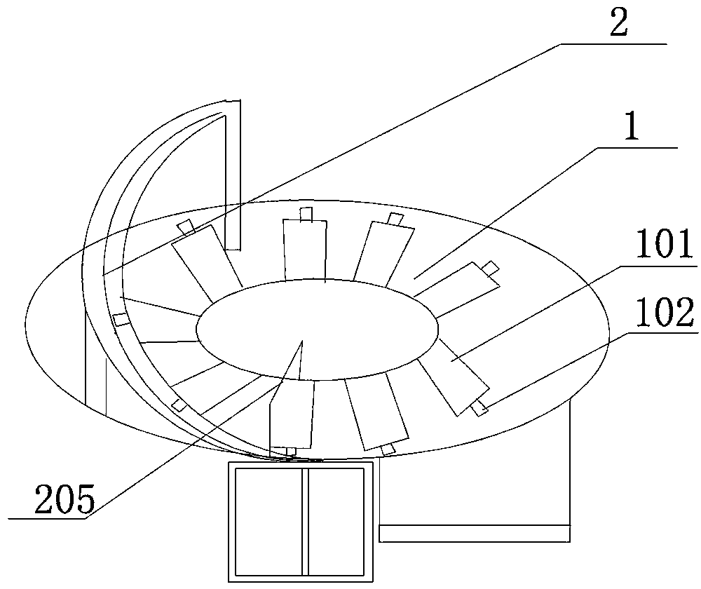 Automatic mold opening device of disc-type sole machine