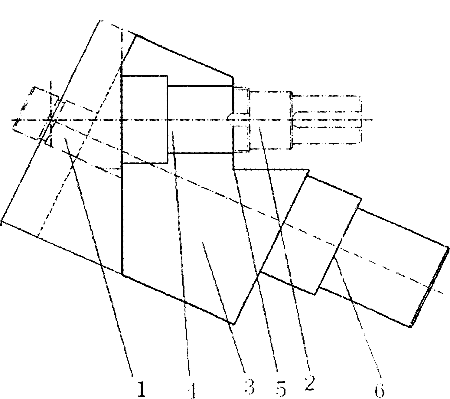 Jig for inclined bent axle processing