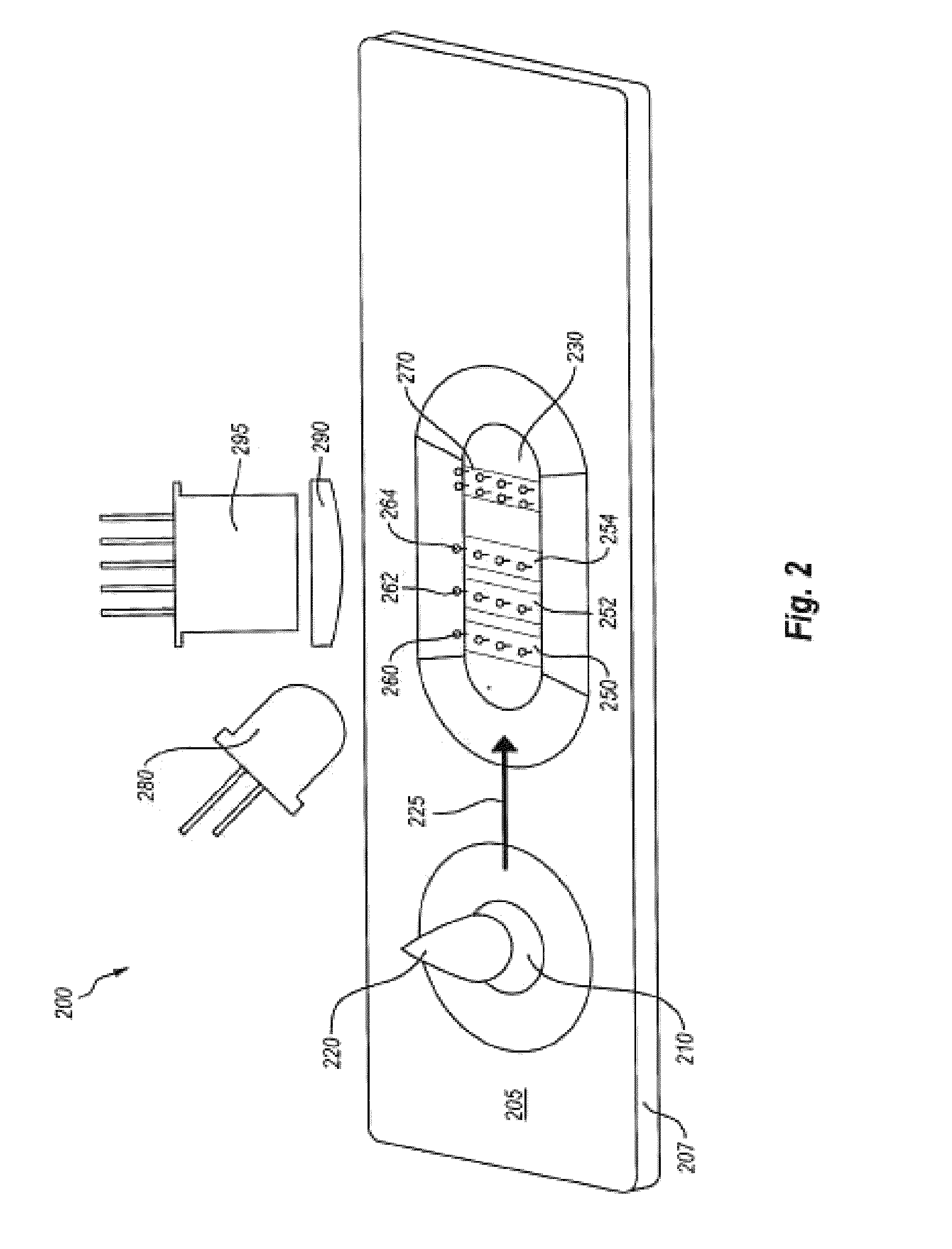 Device and method for performing a diagnostic test