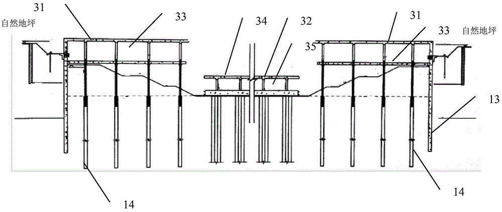 Foundation Pit Containment System and Construction Method Using Underground Diaphragm Wall as Vertical Cantilever Fulcrum
