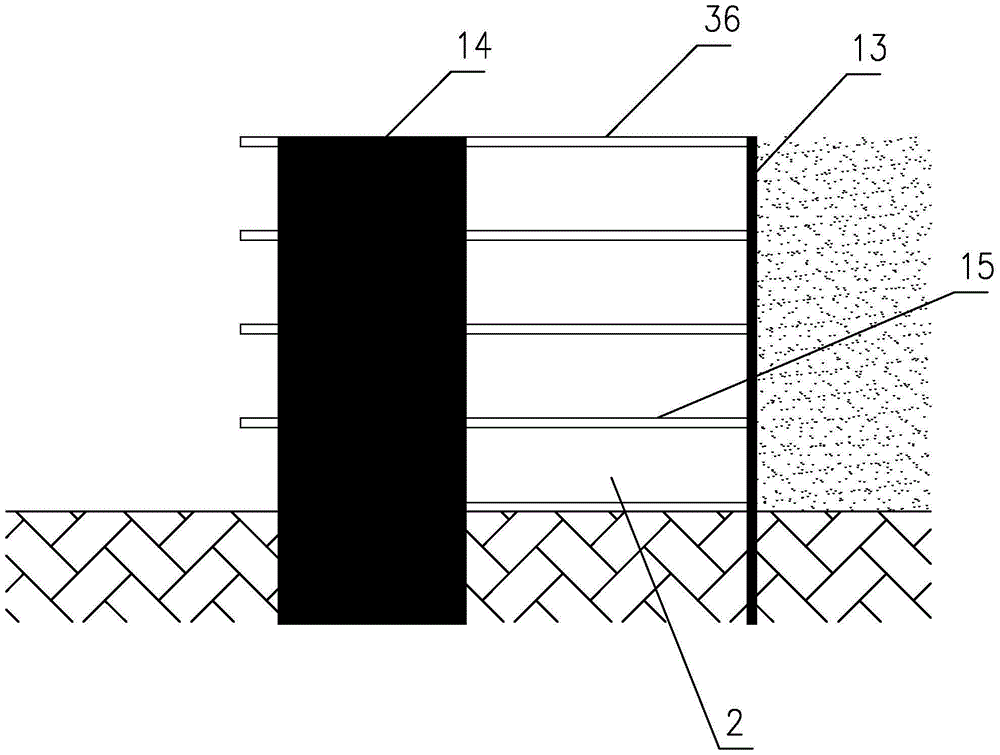 Foundation Pit Containment System and Construction Method Using Underground Diaphragm Wall as Vertical Cantilever Fulcrum