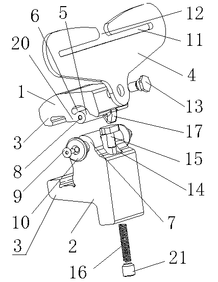 Shaftless clamping-force amplification mechanism capable of fast clamping and releasing