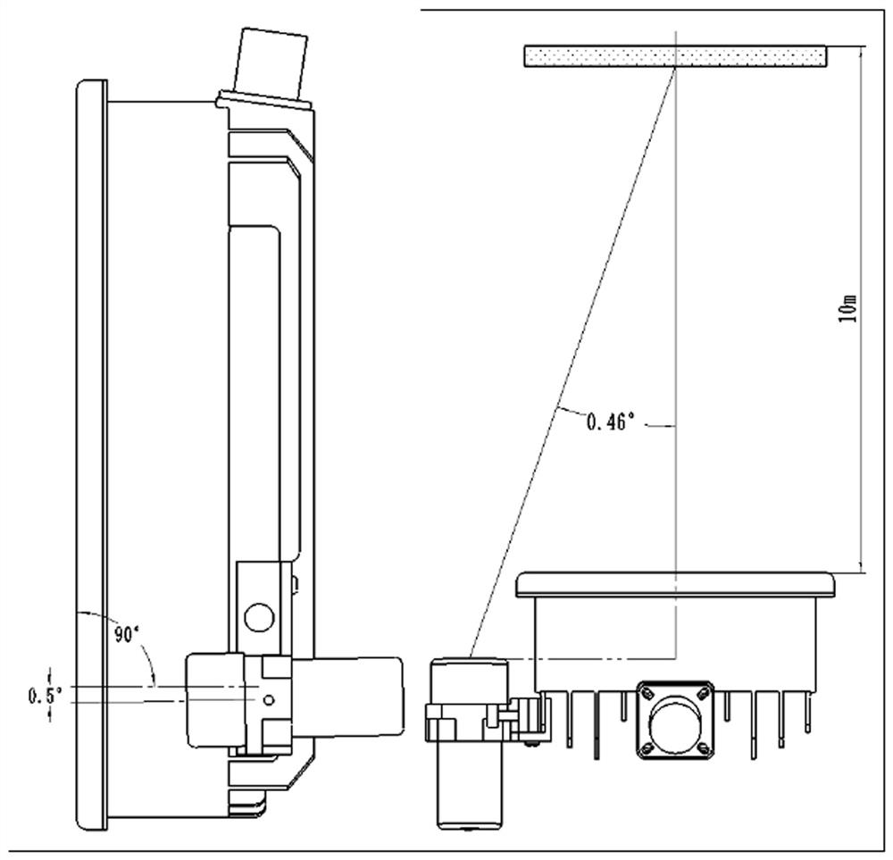 Target correcting device for landing and taxi light mounting