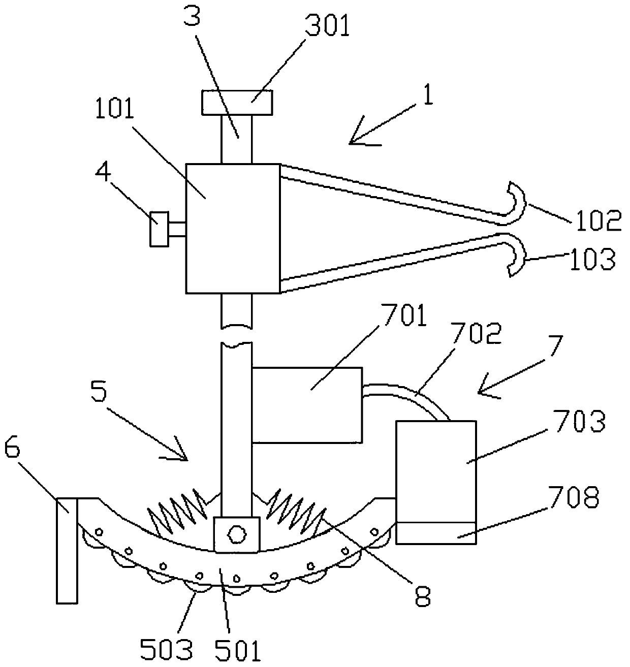Cable penetrating auxiliary device