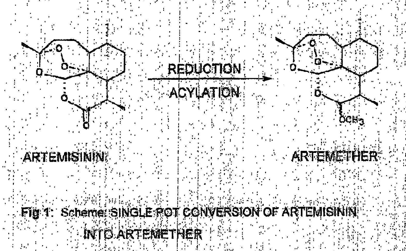 Single pot conversion of artemisinin into artemether