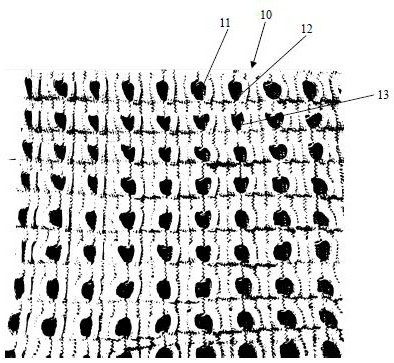 A kind of weaving method of hole interconnected double-layer warp knitted fabric