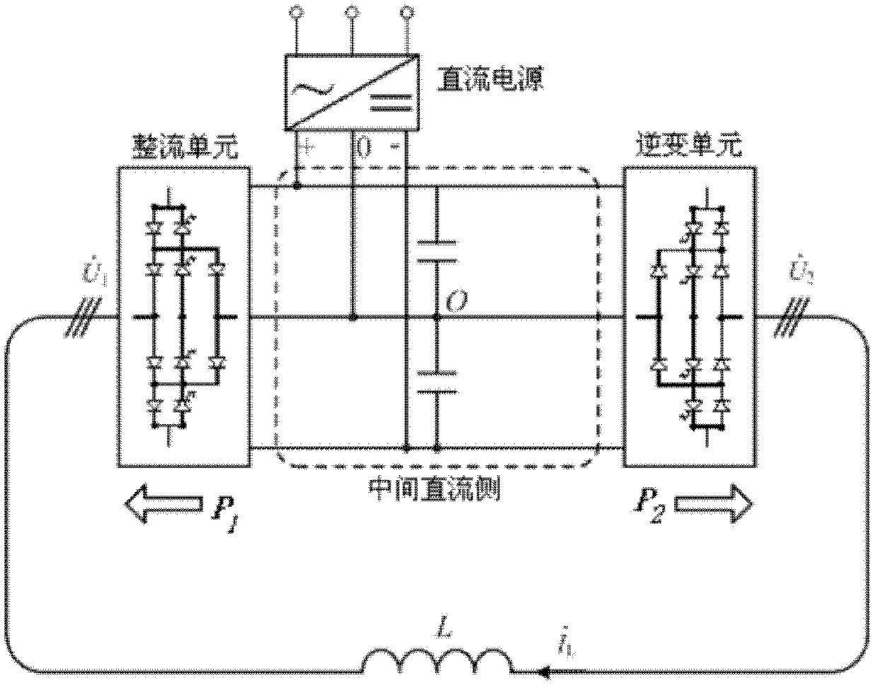 High-power three-level frequency converter temperature rise and loss testing method employing active front end