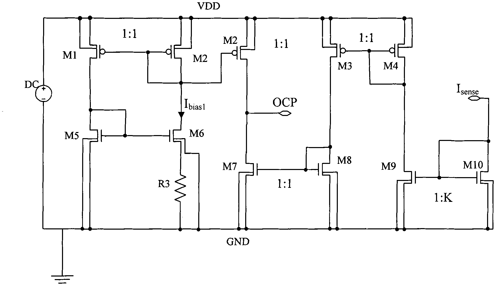 AC-DC power switching circuit and repairing and adjusting method thereof